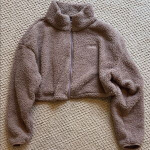 SKIMS Cropped Teddy Jacket